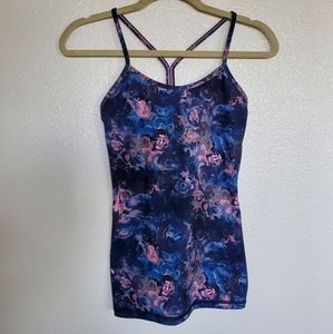 Lululemon Power Y Tank - Blue Floral Watercolor
